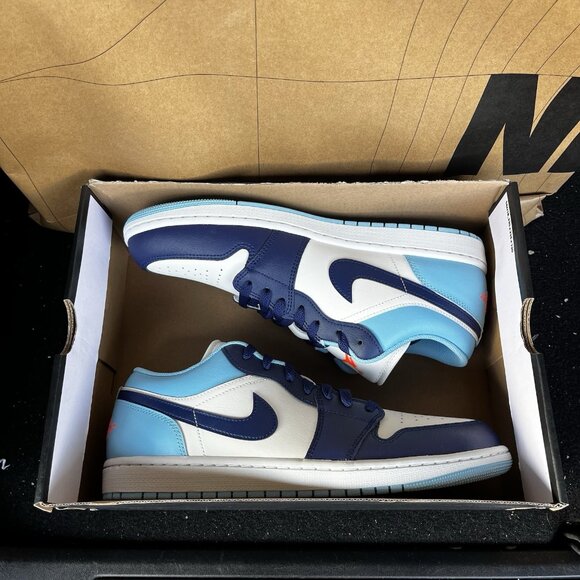 NEW Nike Air Jordan 1 Low Sail Blue Chill Men\'s 553558-149 Men Size 11.5 main image 5